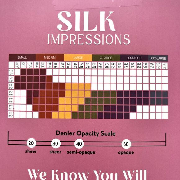 NEW SILK Impressions Rich Tan Sheer Light Support Pantyhose XXL(Beige) 2pr - Picture 3 of 4